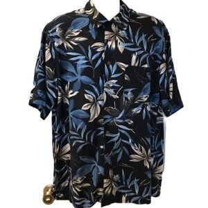 Vintage Havana Jack's Cafe Hawaiian Tropical Men's Casual Shirt Large